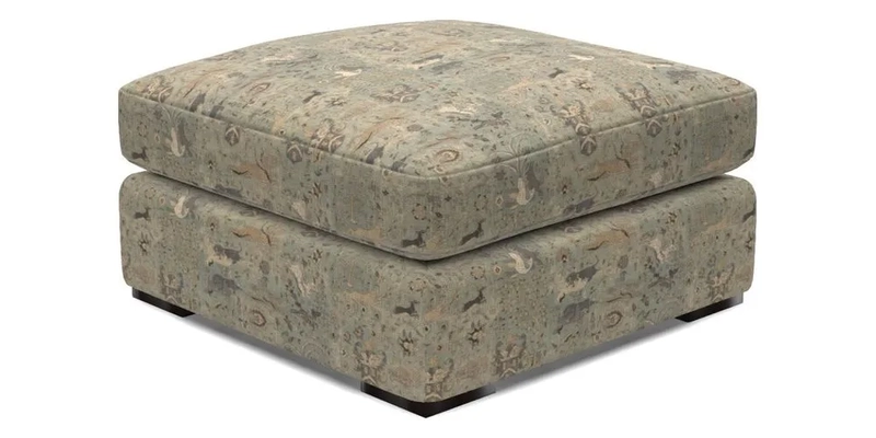 Stockbridge Combi Footstool in Two Tone Plain Biscuit