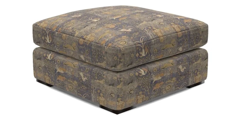 Stockbridge Combi Footstool in Two Tone Plain Biscuit