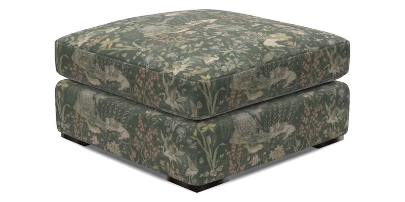 Stockbridge Combi Footstool in Two Tone Plain Biscuit