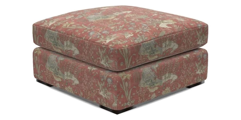 Stockbridge Combi Footstool in Two Tone Plain Biscuit