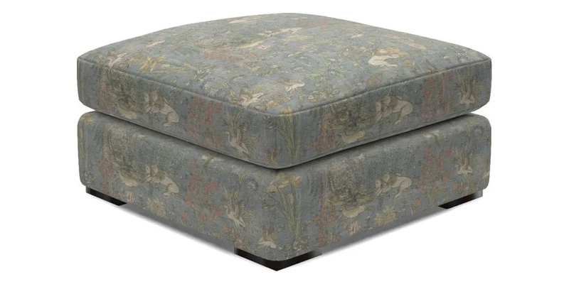Stockbridge Combi Footstool in Two Tone Plain Biscuit