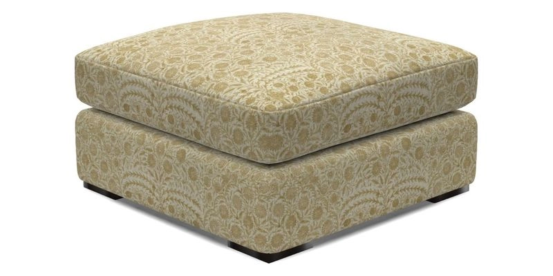 Stockbridge Combi Footstool in Two Tone Plain Biscuit