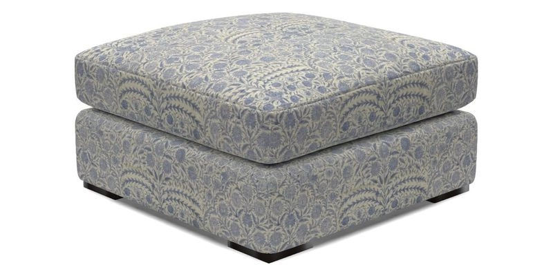 Stockbridge Combi Footstool in Two Tone Plain Biscuit