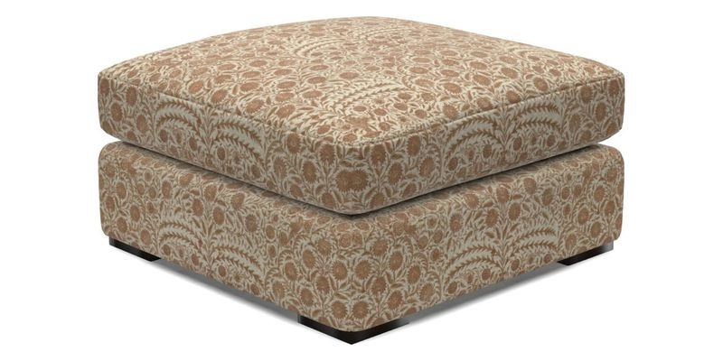 Stockbridge Combi Footstool in Two Tone Plain Biscuit