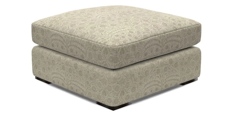 Stockbridge Combi Footstool in Two Tone Plain Biscuit