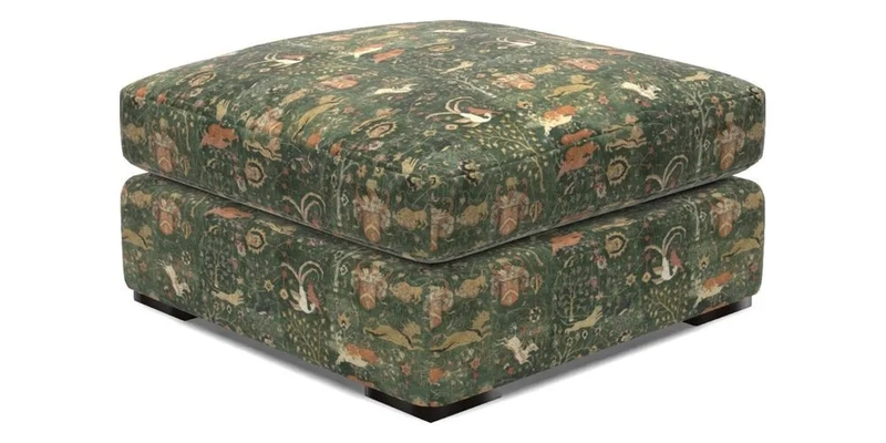 Stockbridge Combi Footstool in Two Tone Plain Biscuit
