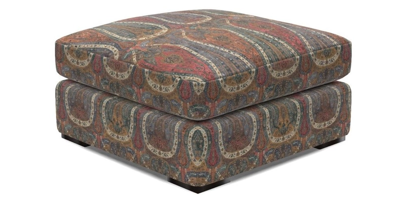 Stockbridge Combi Footstool in Two Tone Plain Biscuit