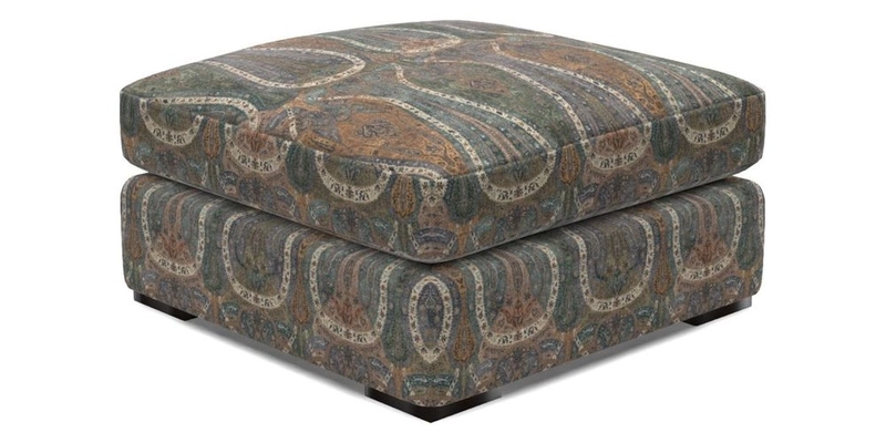 Stockbridge Combi Footstool in Two Tone Plain Biscuit