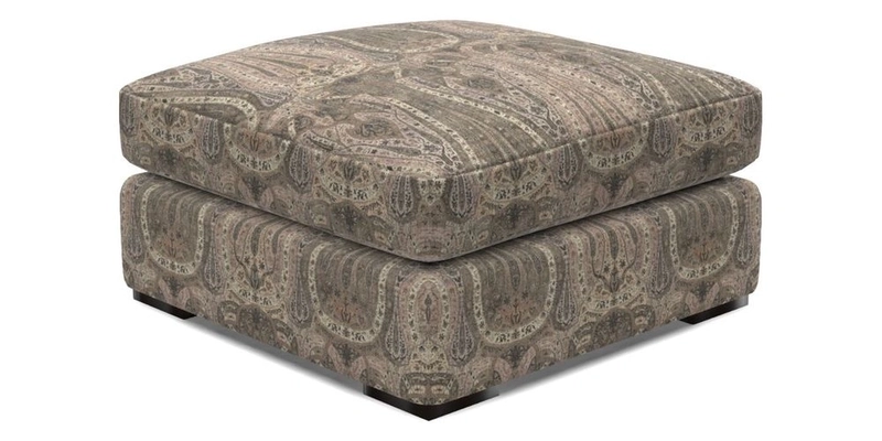 Stockbridge Combi Footstool in Two Tone Plain Biscuit