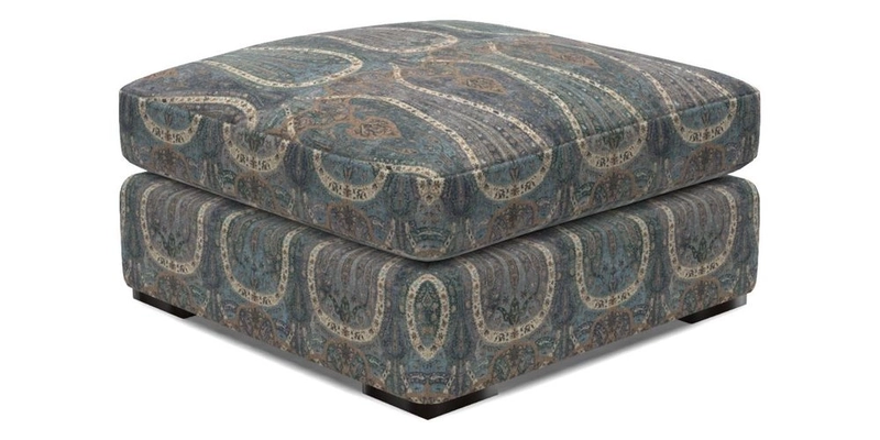 Stockbridge Combi Footstool in Two Tone Plain Biscuit