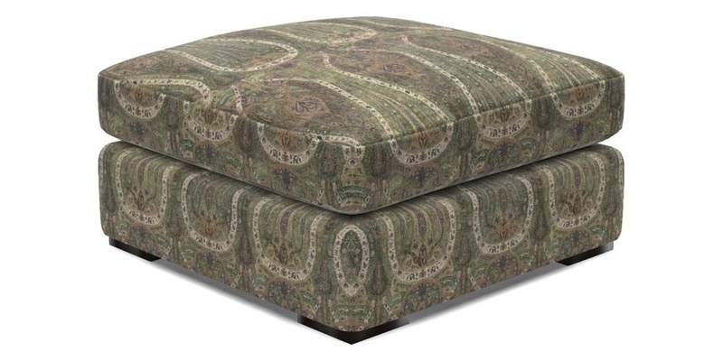 Stockbridge Combi Footstool in Two Tone Plain Biscuit
