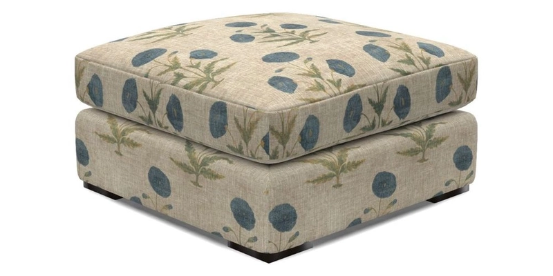 Stockbridge Combi Footstool in Two Tone Plain Biscuit