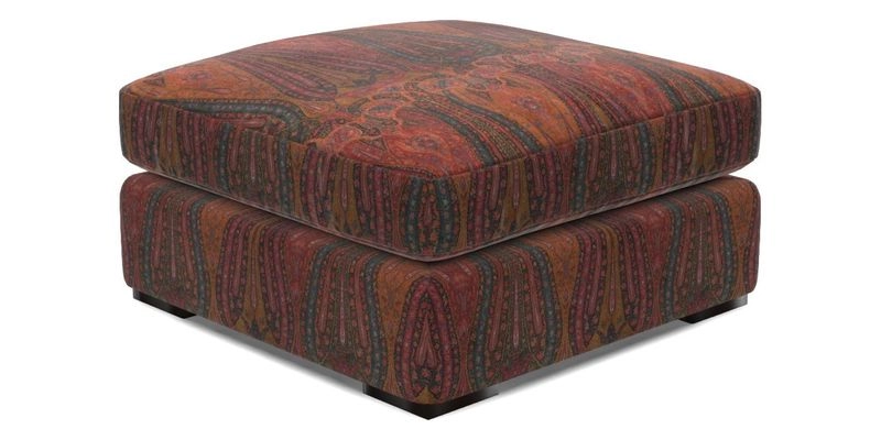 Stockbridge Combi Footstool in Two Tone Plain Biscuit