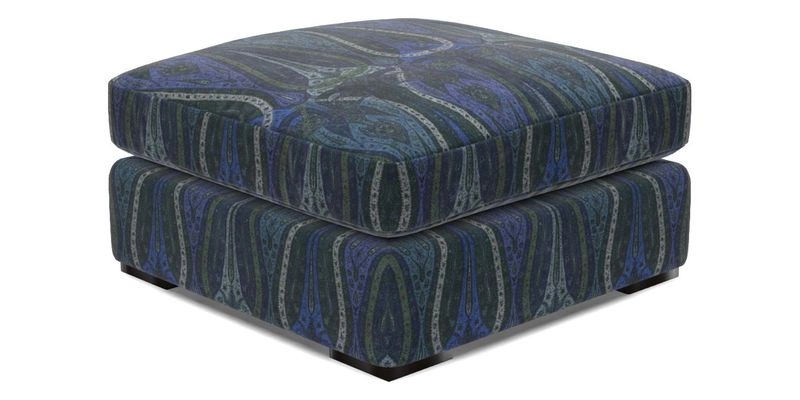 Stockbridge Combi Footstool in Two Tone Plain Biscuit