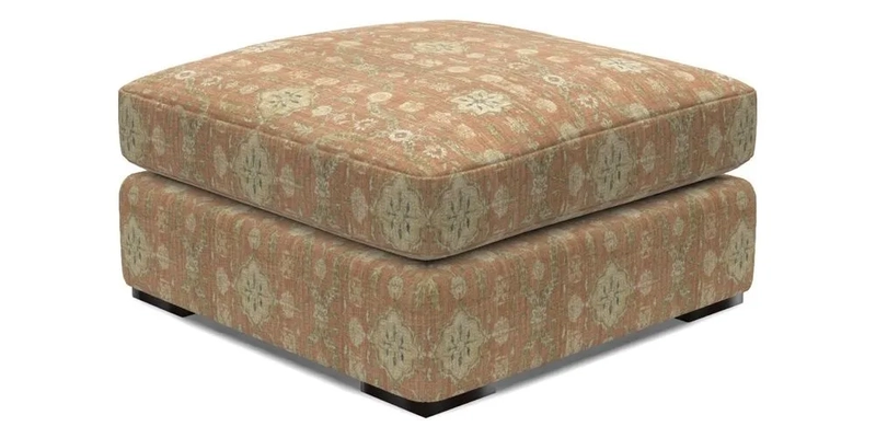 Stockbridge Combi Footstool in Two Tone Plain Biscuit