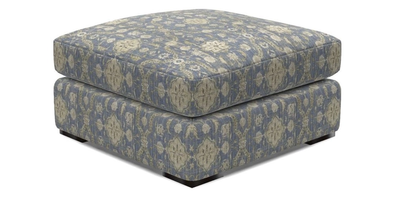 Stockbridge Combi Footstool in Two Tone Plain Biscuit