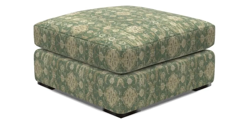 Stockbridge Combi Footstool in Two Tone Plain Biscuit