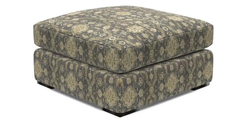 Stockbridge Combi Footstool in Two Tone Plain Biscuit