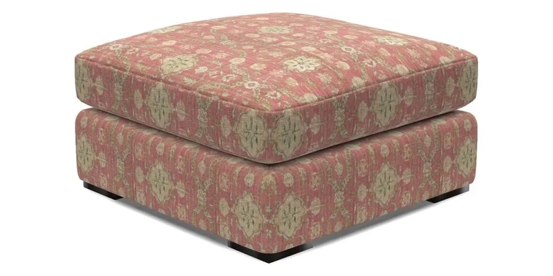 Stockbridge Combi Footstool in Two Tone Plain Biscuit