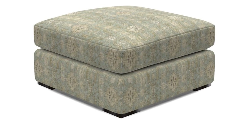 Stockbridge Combi Footstool in Two Tone Plain Biscuit