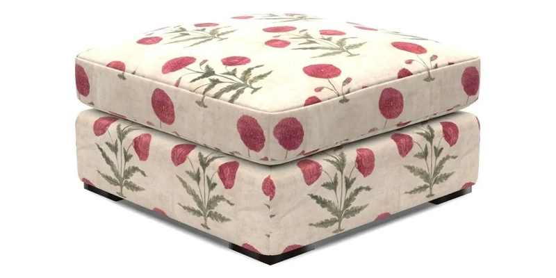 Stockbridge Combi Footstool in Two Tone Plain Biscuit