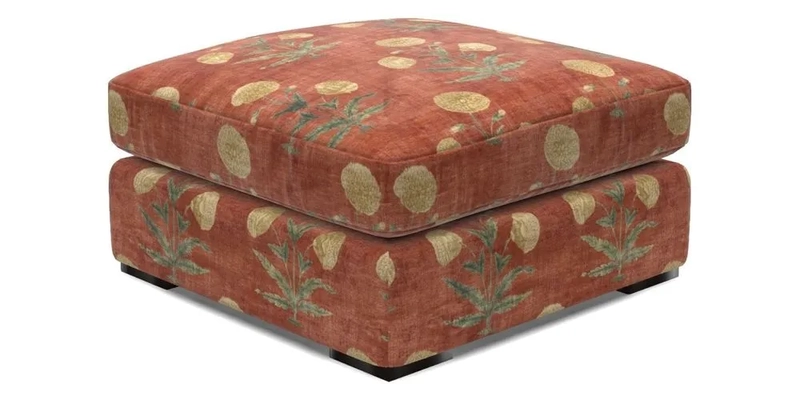 Stockbridge Combi Footstool in Two Tone Plain Biscuit