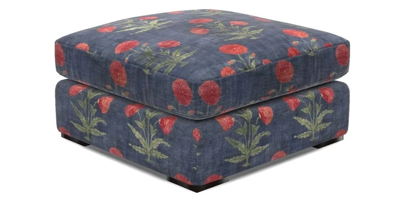 Stockbridge Combi Footstool in Two Tone Plain Biscuit