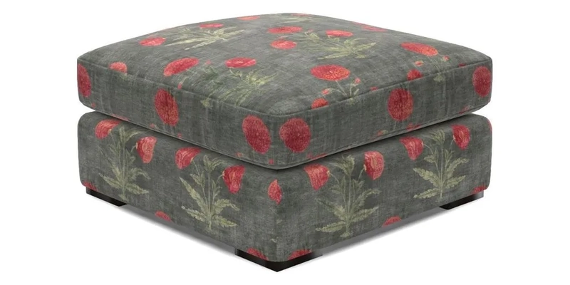 Stockbridge Combi Footstool in Two Tone Plain Biscuit