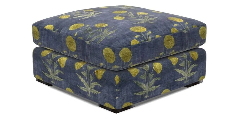 Stockbridge Combi Footstool in Two Tone Plain Biscuit