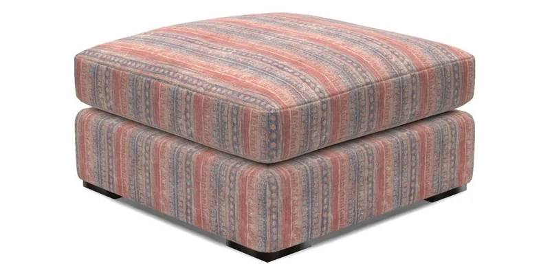 Stockbridge Combi Footstool in Two Tone Plain Biscuit