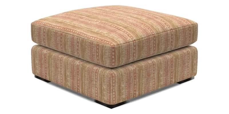 Stockbridge Combi Footstool in Two Tone Plain Biscuit