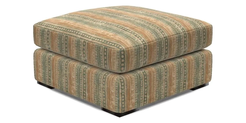 Stockbridge Combi Footstool in Two Tone Plain Biscuit