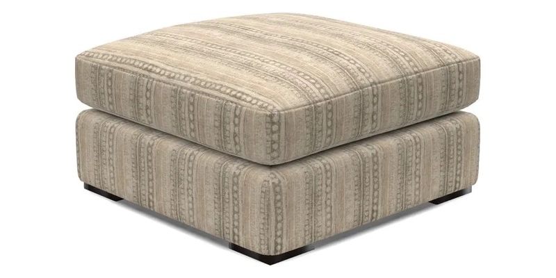 Stockbridge Combi Footstool in Two Tone Plain Biscuit