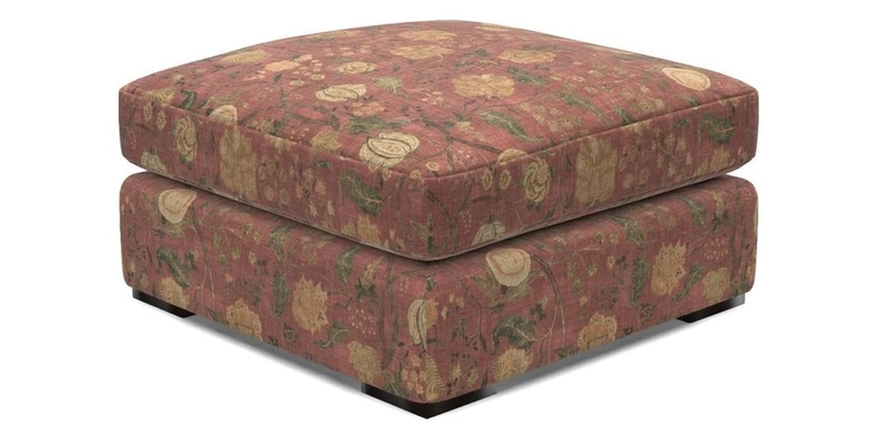 Stockbridge Combi Footstool in Two Tone Plain Biscuit