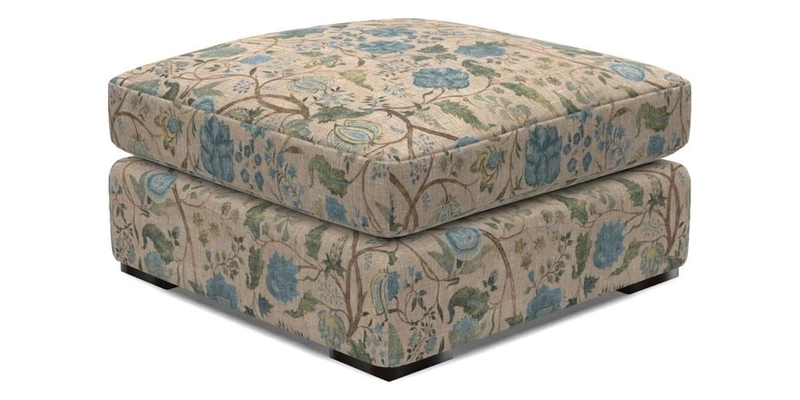 Stockbridge Combi Footstool in Two Tone Plain Biscuit