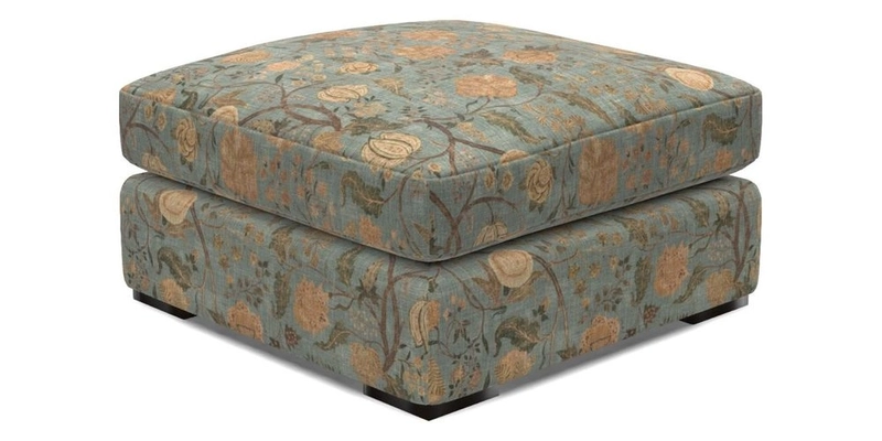 Stockbridge Combi Footstool in Two Tone Plain Biscuit