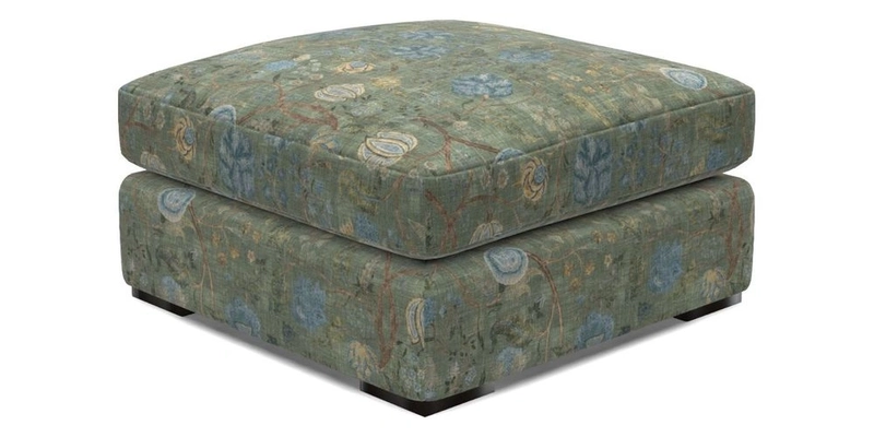 Stockbridge Combi Footstool in Two Tone Plain Biscuit