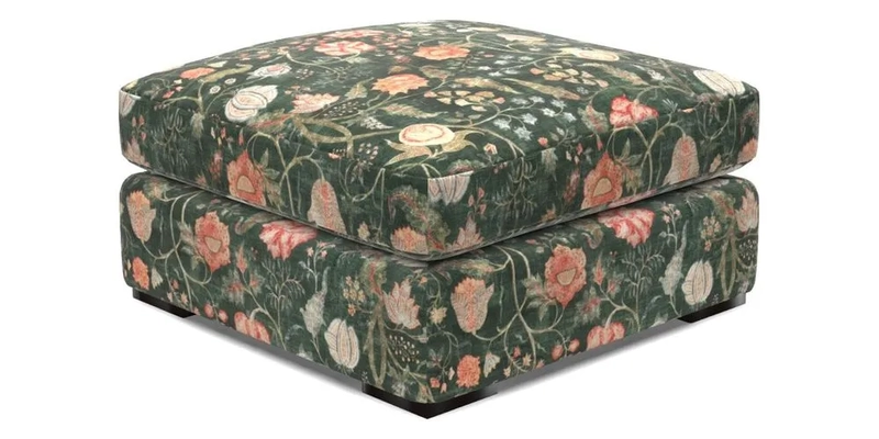 Stockbridge Combi Footstool in Two Tone Plain Biscuit