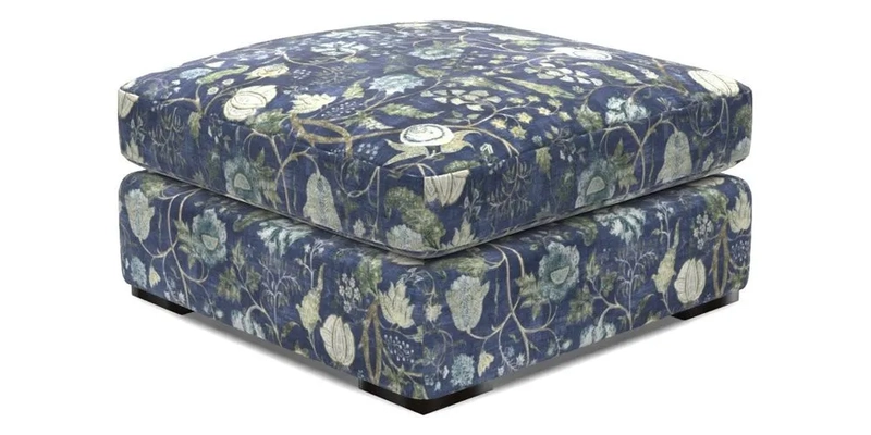 Stockbridge Combi Footstool in Two Tone Plain Biscuit