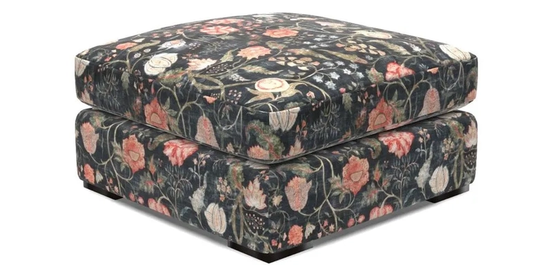 Stockbridge Combi Footstool in Two Tone Plain Biscuit