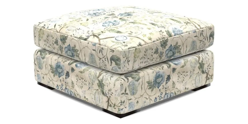 Stockbridge Combi Footstool in Two Tone Plain Biscuit