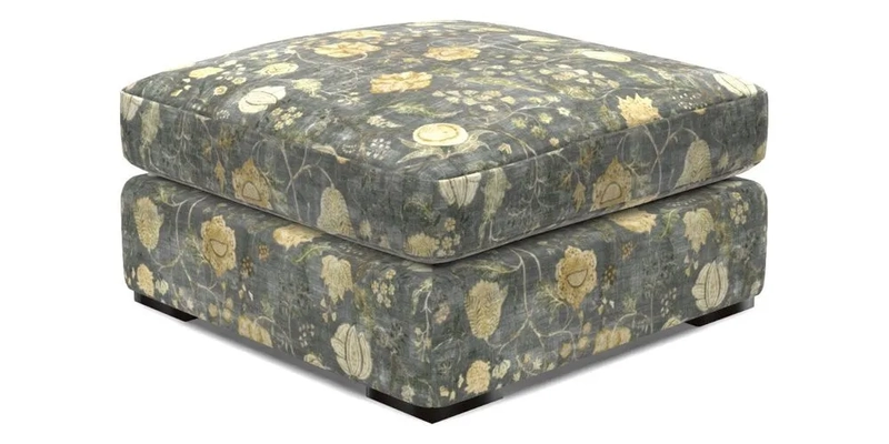 Stockbridge Combi Footstool in Two Tone Plain Biscuit
