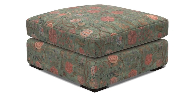 Stockbridge Combi Footstool in Two Tone Plain Biscuit