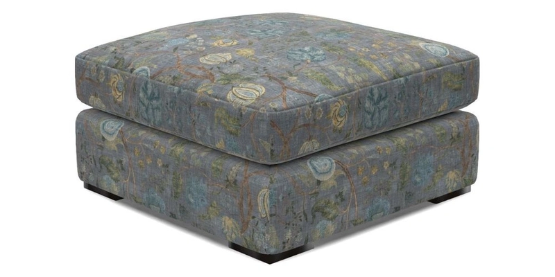 Stockbridge Combi Footstool in Two Tone Plain Biscuit