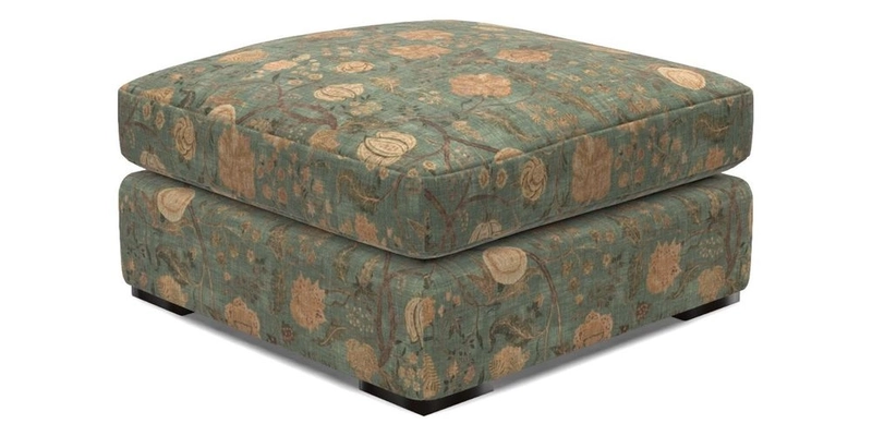 Stockbridge Combi Footstool in Two Tone Plain Biscuit