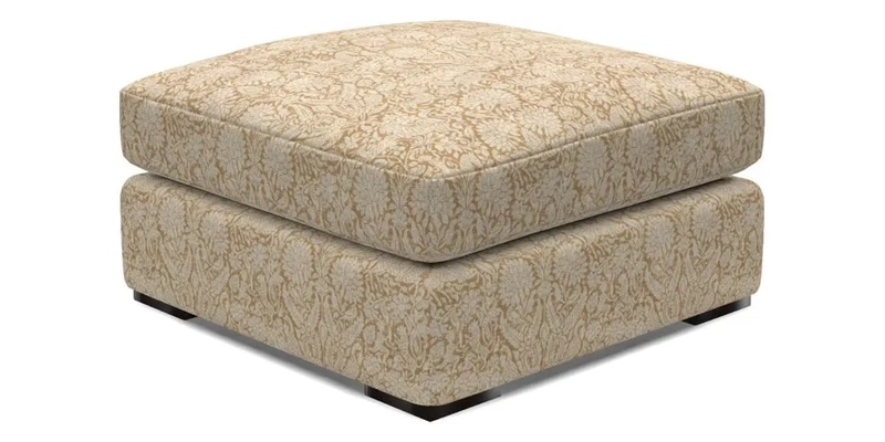 Stockbridge Combi Footstool in Two Tone Plain Biscuit