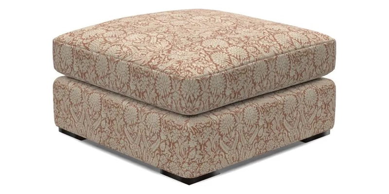 Stockbridge Combi Footstool in Two Tone Plain Biscuit