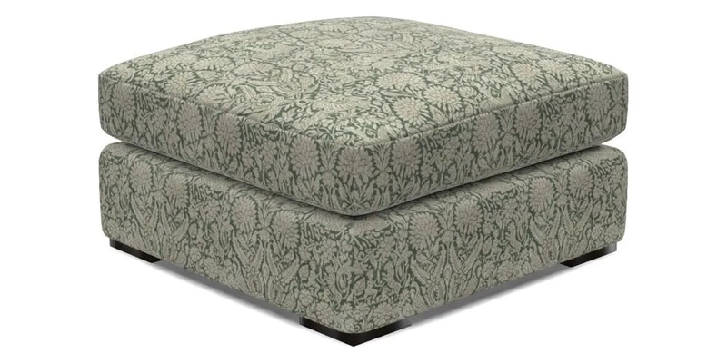 Stockbridge Combi Footstool in Two Tone Plain Biscuit