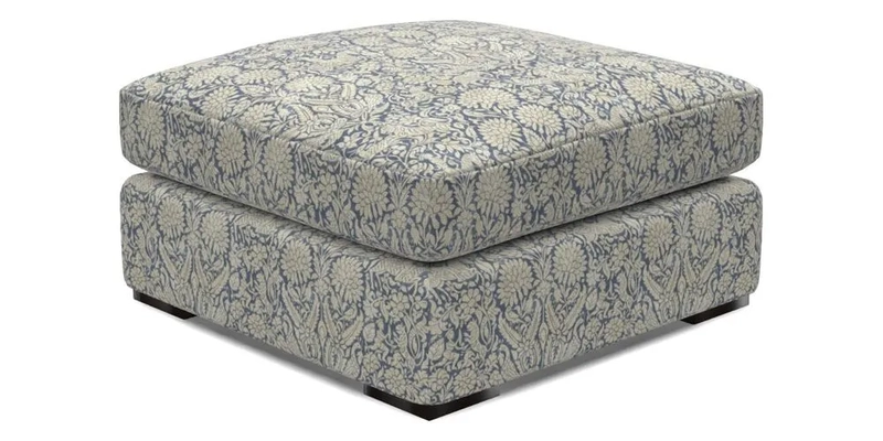 Stockbridge Combi Footstool in Two Tone Plain Biscuit