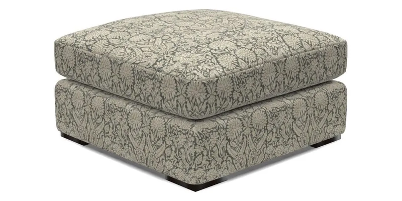 Stockbridge Combi Footstool in Two Tone Plain Biscuit